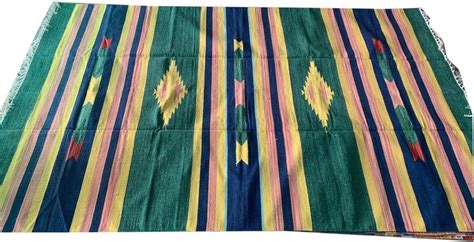 Green Printed Rectangular Cotton Durries, Size: 4x2 Feet at Rs 500 ...