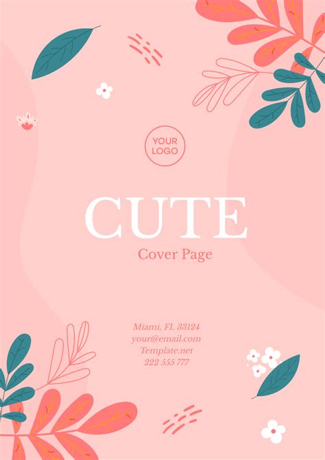 Free Cute Title Cover Page - Edit Online & Download | Template.net