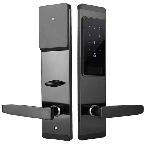 LYUMO Smart Digital Touchscreen Code/Card Door Lock Electronic Keyless Security Entry Black ...