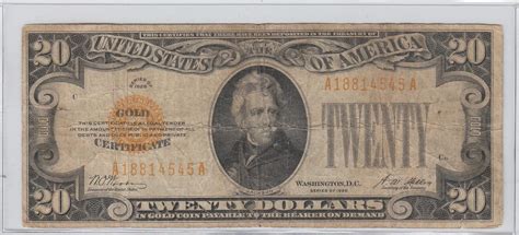 $20 GOLD CERTIFICATE 1928