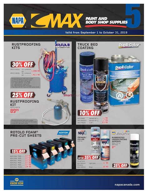 NAPA Auto Parts CMAX Catalog September 1 to October 31