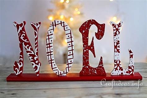 Christmas Wood Craft - Wooden Noel Letters Decoration