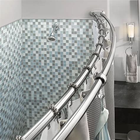 Moen adjustable curved chrome shower rod