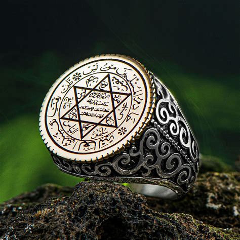 Solomon Seal Ring King Solomon Silver Ring Kabbalah Ring - Etsy