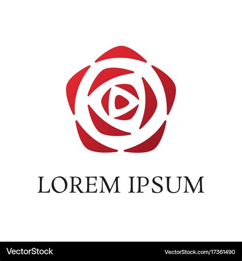 Rose logo Royalty Free Vector Image - VectorStock