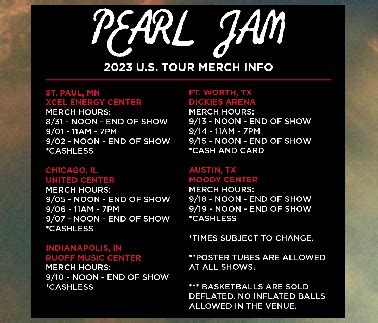 Pearl Jam - Pearl Jam 2023 Tour Merch