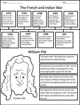 French and Indian War: Cause and Effect - Graphic Organizer by William ...