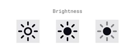 Premium Vector | Brightness icons set