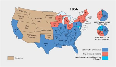 US Election of 1856 Map - GIS Geography