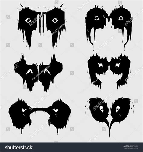 Fashionable Logos Scary Eyes On White Stock Vector (Royalty Free) 295739684 | Shutterstock