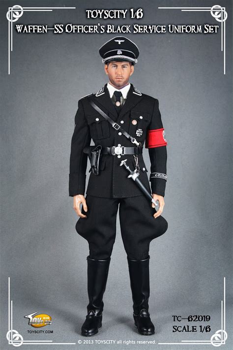 TOYSCITY 1/6 Waffen-SS Officer's Black Service Uniform Set