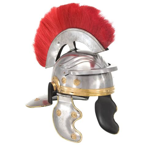 Roman Soldier Helmet Antique Replica LARP Silver Steel