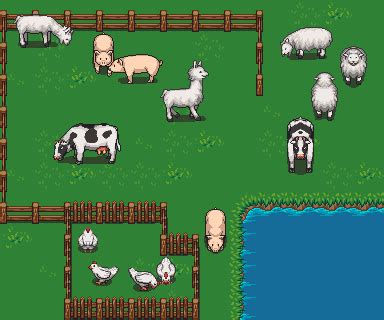 LPC style farm animals | Liberated Pixel Cup