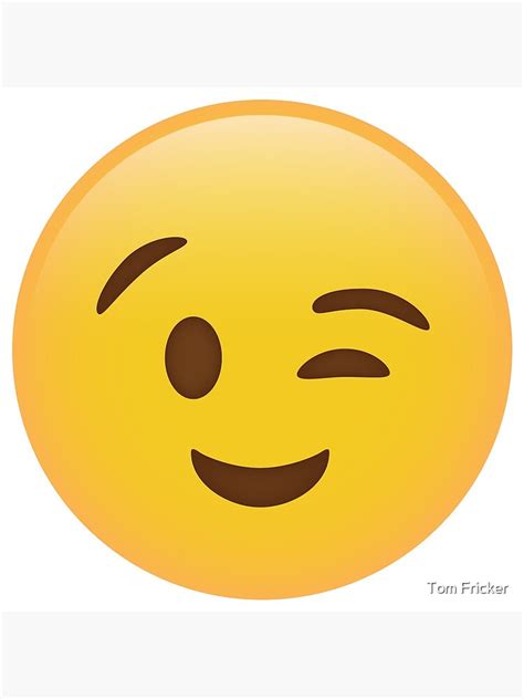 "Winky Face Emoji" Art Print for Sale by Radradrad | Redbubble