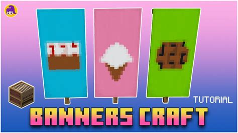 How to craft cute Banners ''Desserts'' - Minecraft tutorial - YouTube