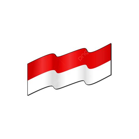 Bendera Merah Putih Berkibar Vector, Merah Putih, Bendera Merah Putih ...