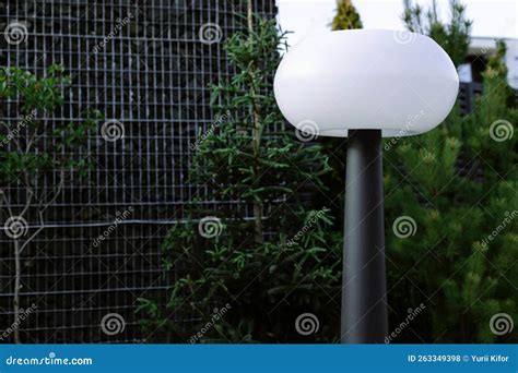 Designer Street Led Lighting in Landscape Design Stock Photo - Image of electricity, garden ...