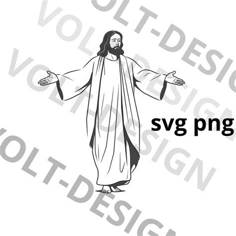 Jesus God Christian Sublimation SVG PNG Clip Art Cricut Cutting Files ...