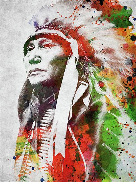 Native American Indian 3 Digital Art by Mihaela Pater - Fine Art America