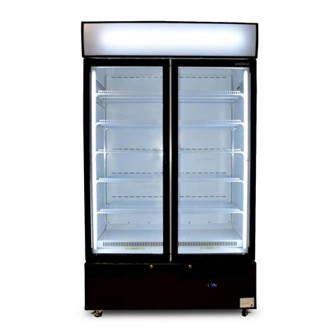 GLASS DOOR DRINK DISPLAY FRIDGE - GM1000LCASB