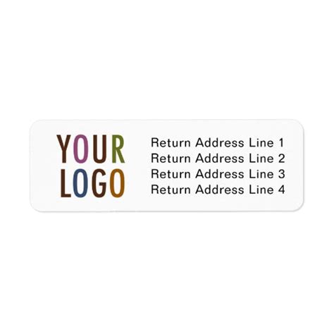 Business Return Address Labels with Company Logo | Zazzle