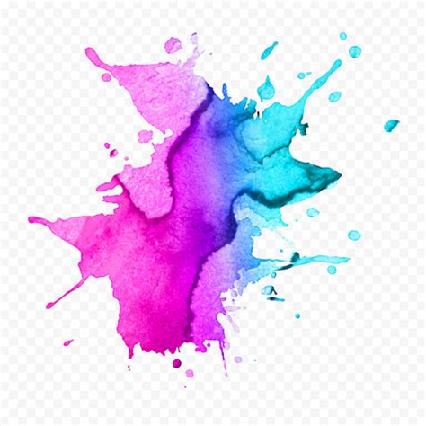 HD Blue & Purple Watercolor Splash PNG | Citypng