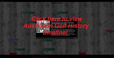 Golf History Timeline