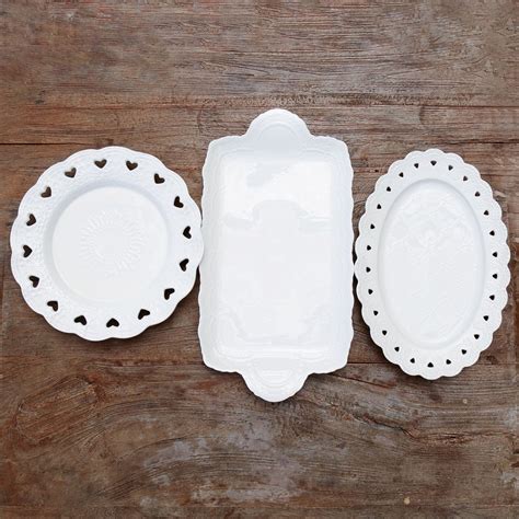 Plain White Ceramic Serving Platter Set at Rs 450 in Mulamthuruthy | ID ...