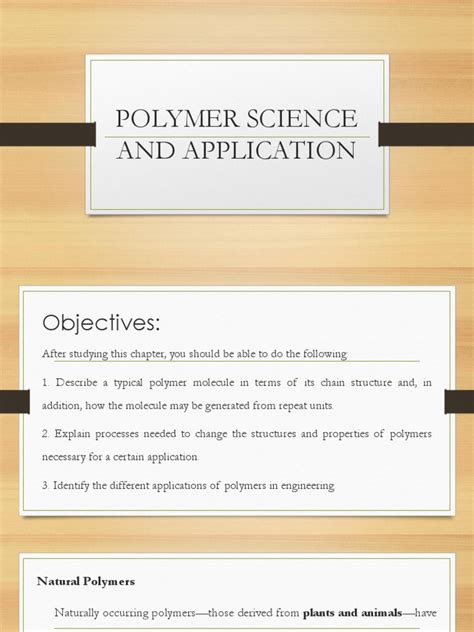 Polymer Science and Its Applications | PDF | Polymers | Thermoplastic