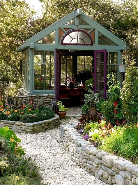 Greenhouse gardening ideas 15 | Garden landscape design, Backyard, Garden design