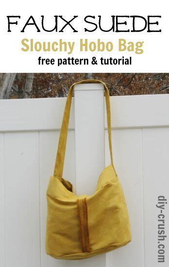 Faux Suede Slouchy Hobo Bag Pattern - DIY Crush