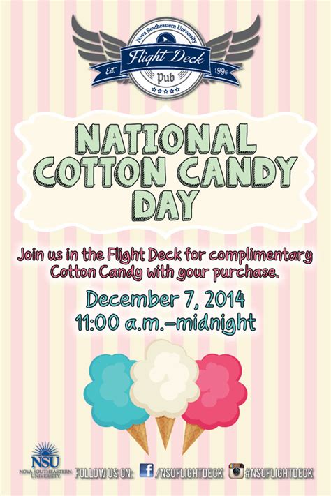 National Cotton Candy Day at the NSU Flight Deck Pub – NSU SharkFINS