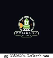 37 Letter U Rocket Logo Design Vector Clip Art | Royalty Free - GoGraph