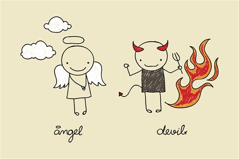 Angel And Devil Drawings