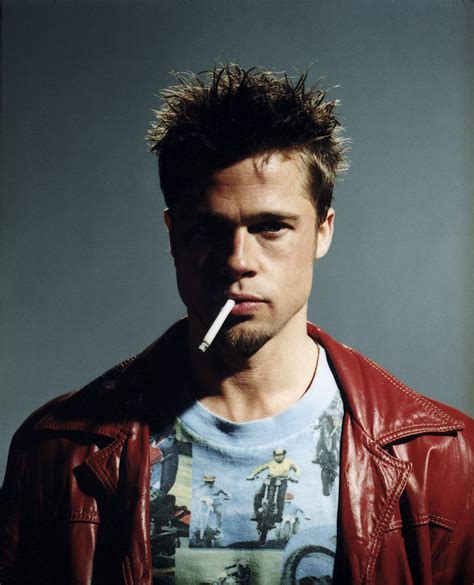 Looks Like Leather: Brad Pitt as Tyler Durden in Fight Club