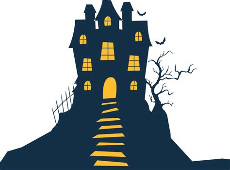 Download Spooky Haunted House Silhouette | Wallpapers.com