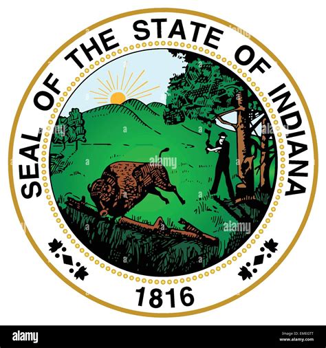 Indiana State Seal Stock Vector Image & Art - Alamy