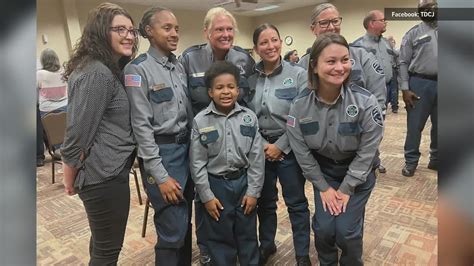 10-year-old battling brain cancer sworn in as Texas Department of Criminal Justice correctional ...