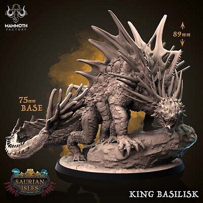 King Basilisk Miniature - Saurian Isles - Mammoth Factory - D&D 5e ...