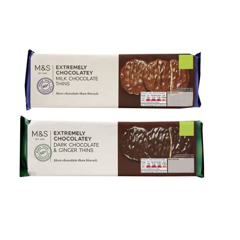 Marks & Spencer Extremely Chocolatey Biscuits Thins/M&S/英国玛莎饼干 | Shopee ...