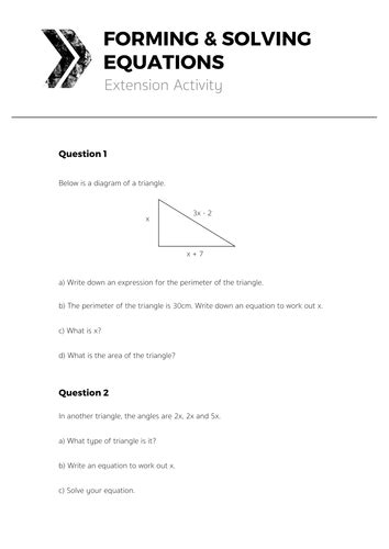 Algebra: The Basics - Complete Unit of Work | Teaching Resources