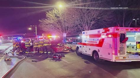 7 people injured in 2 vehicle crash in Denver | 9news.com