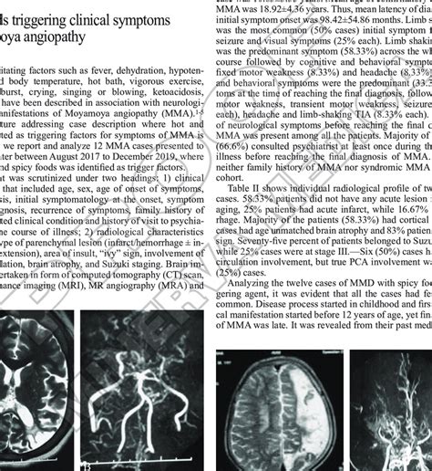 -a) Mri brain showing bilateral parieto-occipital gliosis; and B) Mra... | Download Scientific ...