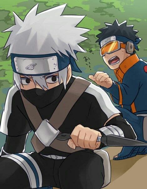 Kid Kakashi & Kid Obito | Kid kakashi, Kakashi and obito, Anime naruto