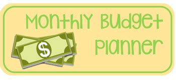 Monthly Budget Planner by Simply STEM | Teachers Pay Teachers