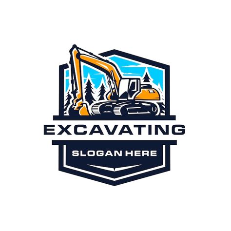 Premium Vector | Excavating logo