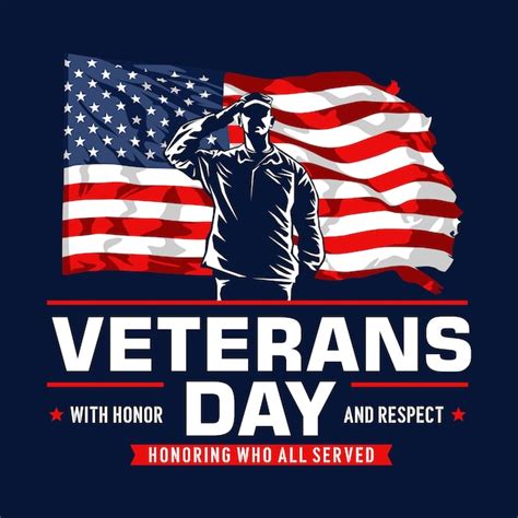 Premium Vector | Veterans day poster design