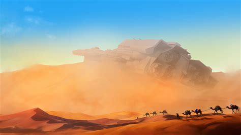 desert, artist, artwork, digital art, hd, 4k, artstation HD Wallpaper