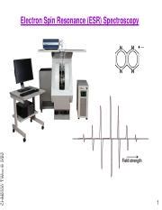 13. ESR spectroscopy.pdf - CHM2330 T.Woo © 2022 Electron Spin Resonance (ESR) Spectroscopy 1 ESR ...