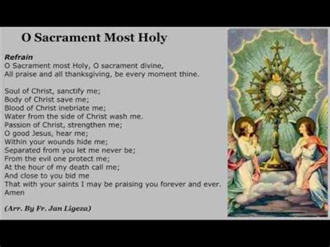 O Sacrament Most Holy - June 2010 - Feast of St. John the Baptist - YouTube